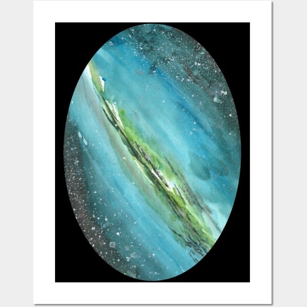 watercolour sombrero galaxy - astronomy inspired fine art Wall Art by STearleArt